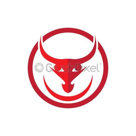 Bull Logo Design Template Stock Vector Crushpixel