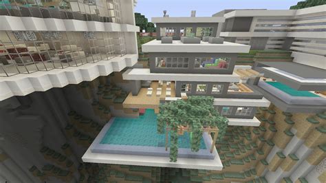 Minecraft Xbox One Tours Of Seal City Modern Mountain House 2 Youtube