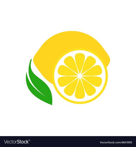 Lemon Fruit Icon Royalty Free Vector Image Vectorstock