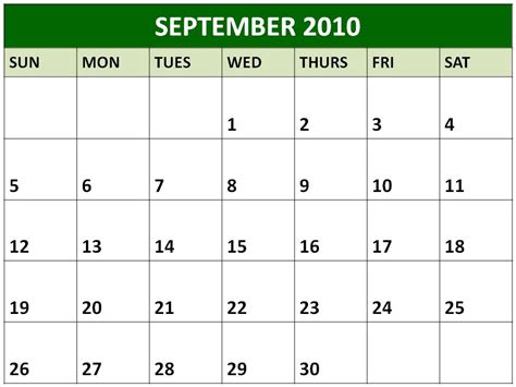 Wallalaf September 2010 Calendar
