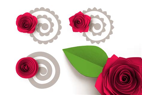 Rolled Paper Flowers Svg Basic Petals Graphic By Risarocksit