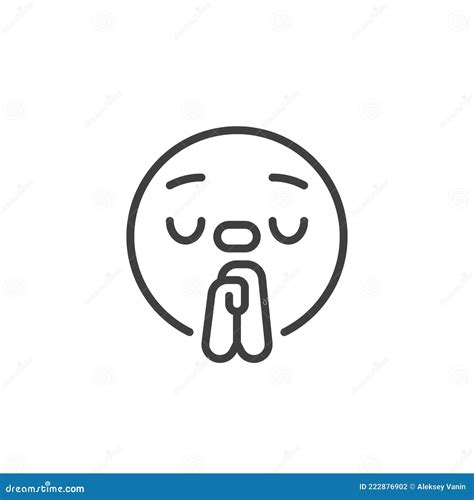 Begging Emoticon Vector Illustration 41405302