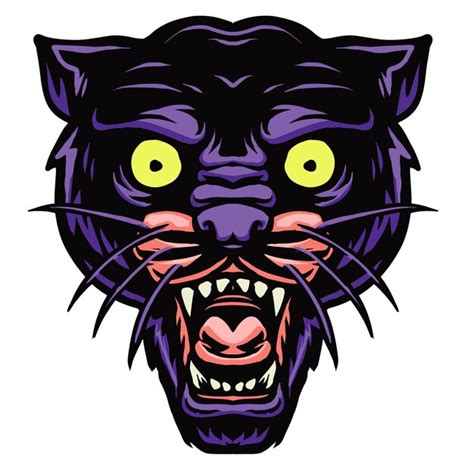 Premium Vector Panther Head Mascot Illustration Logo Design