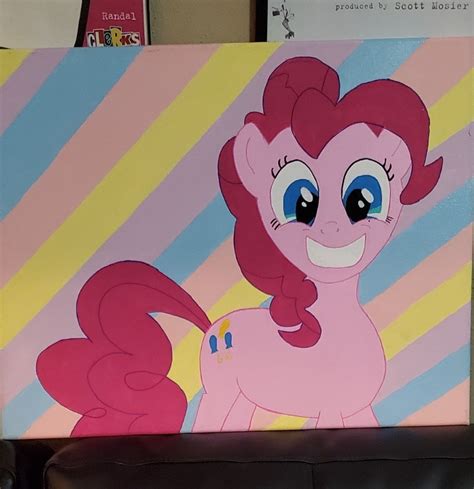 My Little Pony Painting Acrylic Pinkie Pie Handmande Etsy