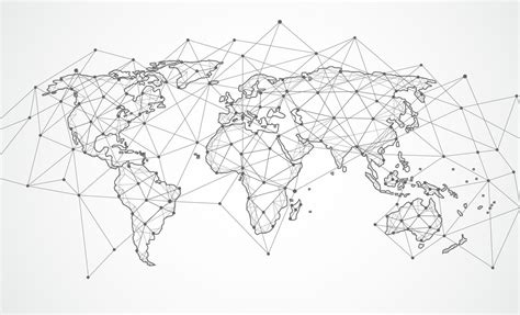 Global Network Connection World Map Point And Line Composition Concept