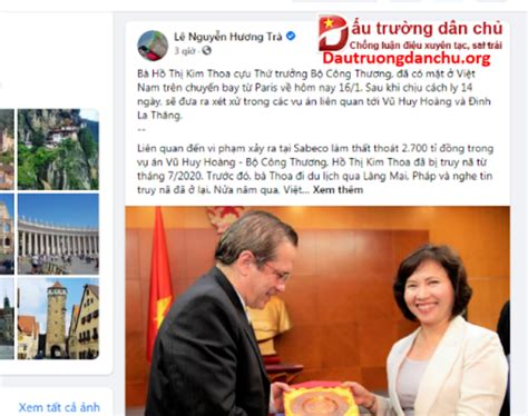 Đã Di Lý Bà Hồ Thị Kim Thoa Từ Pháp Về đến Việt Nam