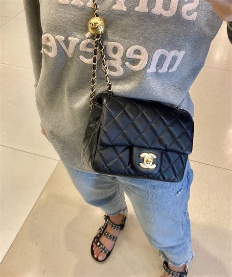 Chanel Mini Black Flap With Adjustable Chain So Now You Can Make It