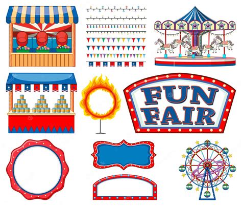 Free Vector Set Of Circus Items Collection