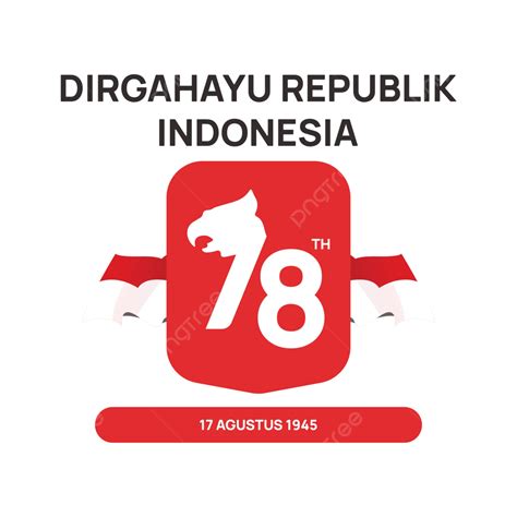 Official Logo Of Hut Ri 78 Indonesian Independence Hd Images Vector