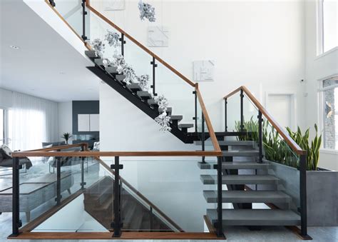 Modern Staircase Glass Railing Designs Glass Designs