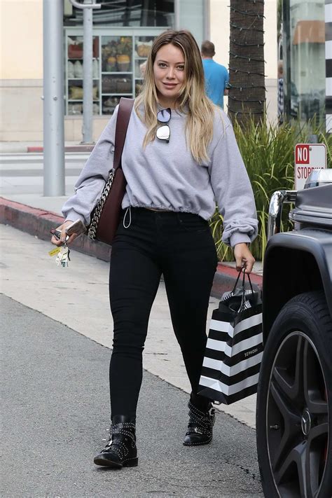 Hilary Duff Is All Smiles While Out Shopping At Sephora In Beverly
