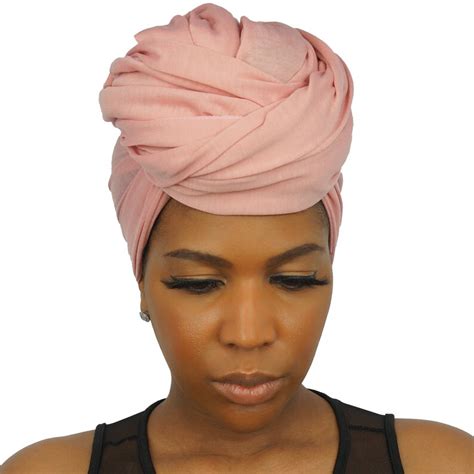Stretch Head Wraps For Women Pink Karat Extra Long Stretch Etsy