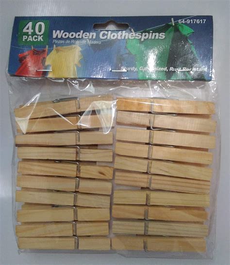 Urban Imports 40 Pack Wooden Clothespins Everything Else