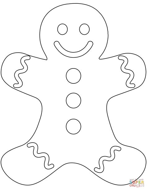 When the season is upon us, it's time to start thinking what cookies to bake for our family, fill up our cookie tins with for gifts, serve at our potlucks, and munch on as we. Plain Gingerbread Man coloring page | Free Printable ...
