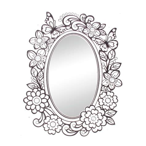 mirror coloring pages    print