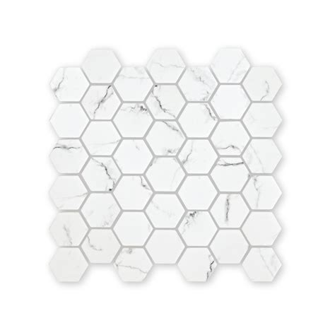 Little Tile Company Aspen Hexagon Mosaic Recycled Glass Tiles
