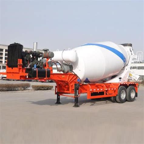 China Brand New 2 Axle 12m3 Trailer Mounted Concrete Mixer For Sale