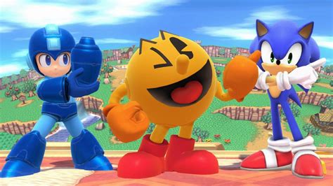 Pac Man Joins Mario Sonic And Mega Man In Super Smash Bros Game
