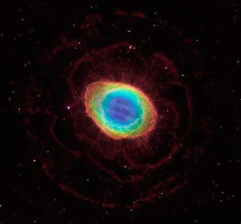 The Region Around The Ring Nebula Hubblelbt Composite Esahubble