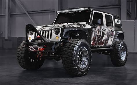 A Custom Wrap On This Jeep Wrangler Kitted Out With A Custom Joker