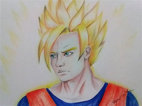 Goku Super Saiyan 2 Fan Art By Rounoqul435 On Deviantart