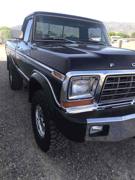 1979 Ford F150 Pickup Black 4wd Automatic Ranger Lariat
