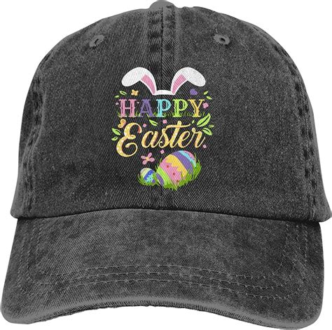 Baseball Caps Happy Easter Bunny With Colored Eggs Fashion Dad Cap
