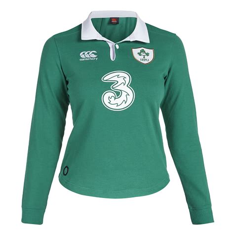 Buy the latest ireland rugby shirts and ireland clothing, including polo shirts, training kit and more. Canterbury Womens Ireland Rugby Home Classic Long Sleeve ...