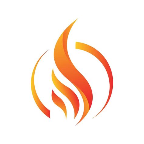 Fire Flames Vector Icons Vector Logo Design In White Background