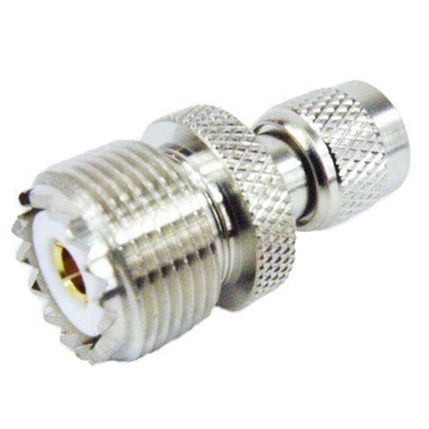 Uhf Female Jack To Mini Uhf Male Plug Adapter Nickel Plated Brass Body