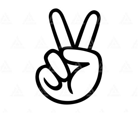 Peace Hand Svg Peace Sign Svg Peace Fingers Svg Two Hand Etsy Norway