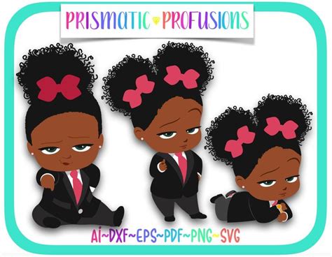 Download Png Black Boss Baby Girl Png And  Base Baby Girl Svg
