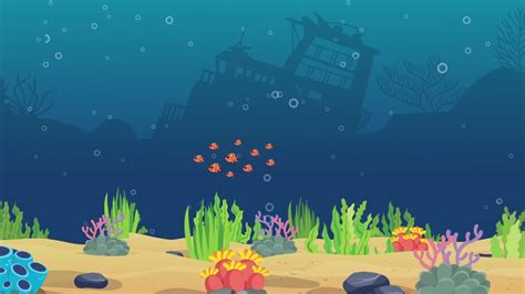 Underwater Background Cartoon 2d Animation Youtube