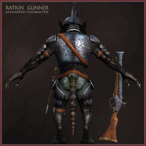 3d Model Ratkin Armored Gunner Vr Ar Low Poly Rigged Animated Cgtrader