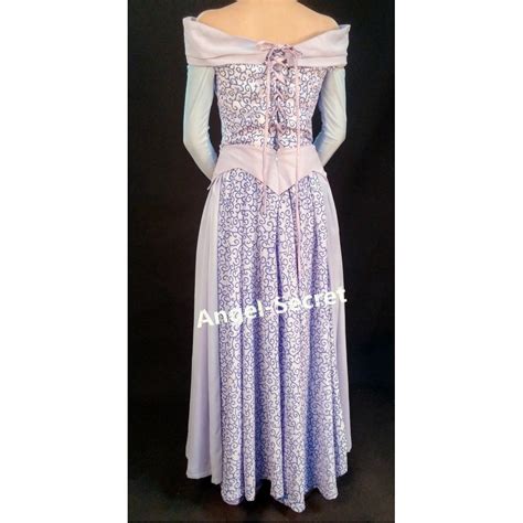 P440 Cosplay Dress Princess Sleeping Beauty Blue Costume Aurora Women Adult Park · Angel Secret