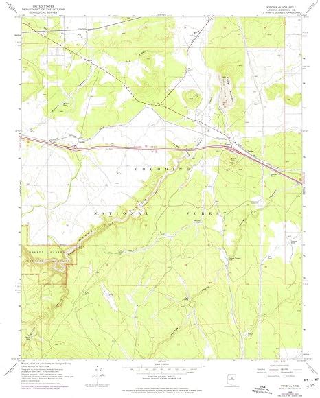 Yellowmaps Winona Az Topo Map 124000 Scale 75 X 75