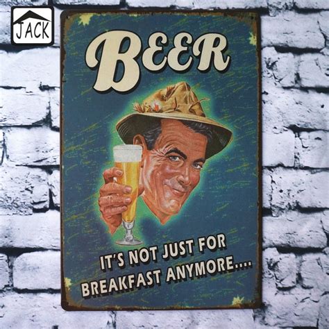 beer it s not just for breakfast anymore metal tin signs pub bar garage lounge gallery shabby