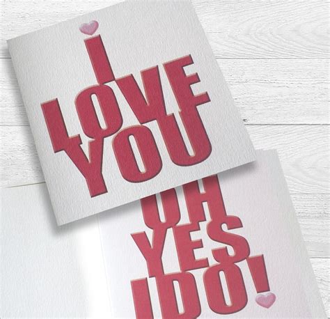I Love Youoh Yes I Do Card Glyn West Design