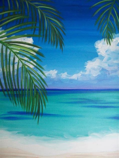 15 Acrylic Painting Ideas For Beginners Beach Canvas Paintings