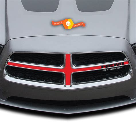 Dodge Charger Grill Cross Hair Hemi Decal Sticker Complete Graphics Kit