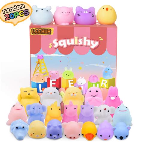 Buy Leehur Squishy Kawaii Set 20 Pieces Mini Mochi Squishy Squishy Mochi Fidget Toy Mochi For