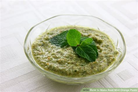 How To Make Basil Mint Orange Pesto 4 Steps With Pictures
