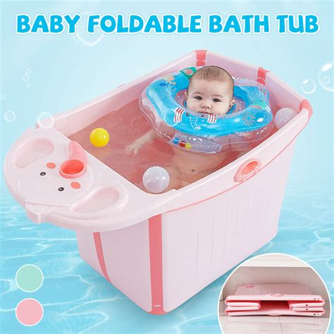 From newborn stage through toddlerhood, flattens so that it's roughly as. Newborn Baby Bath Tub Home Baby Bathtub Children Foldable ...