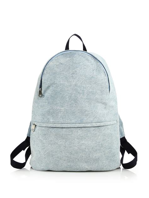 Lyst Apc Washed Denim Backpack In Blue For Men