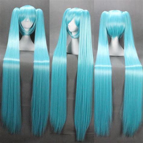 High Quality 120cm Long Aquamarine Wig Vocaloid Cosplay Wig Hatsune