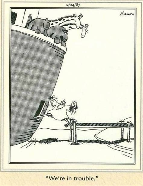 Noahs First Attempt To Leave The Dock Far Side Cartoons The Far