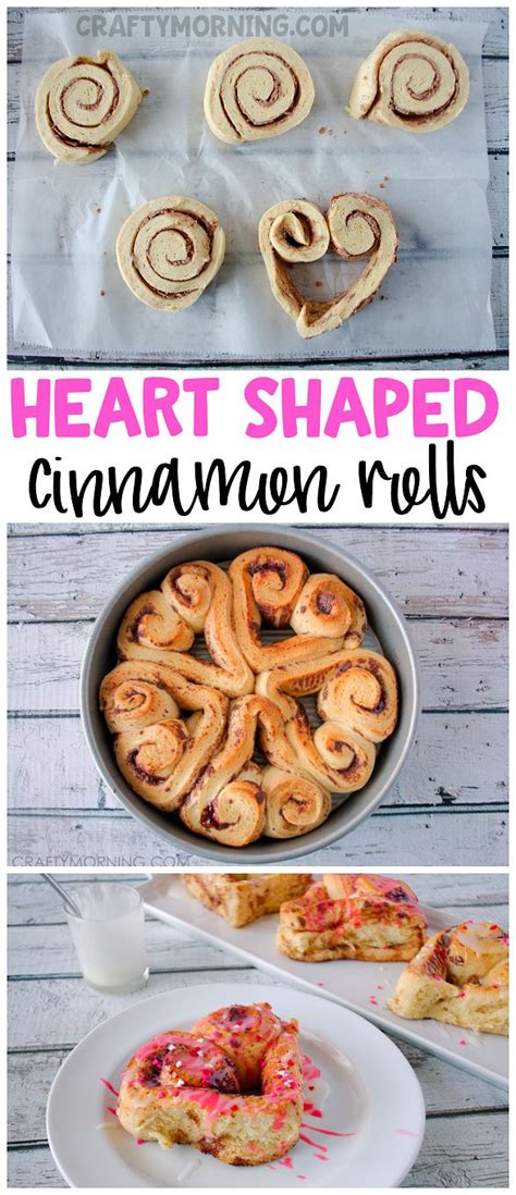 heart shaped cinnamon rolls for valentine s day crafty morning romantic desserts valentines