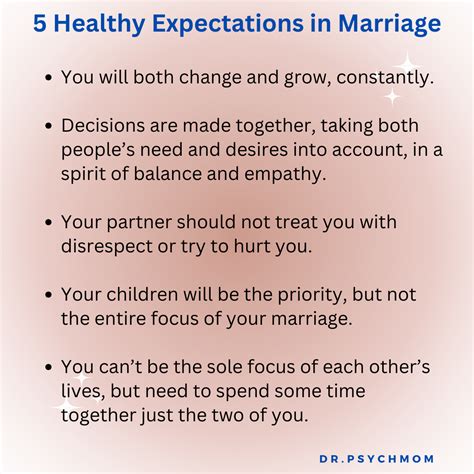 Five Healthy Expectations Within Marriage