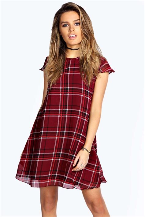 Tina Woven Tartan Swing Dress Tartan Fashion Style Dresses