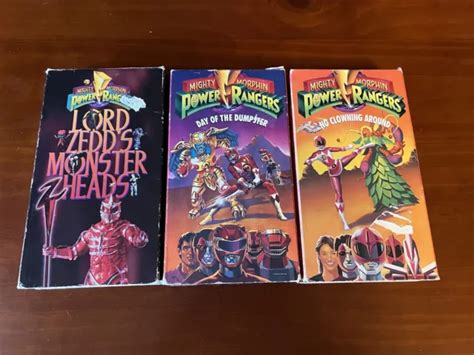 Vintage Retro S Mighty Morphin Power Rangers Vhs Lot Set Goldar